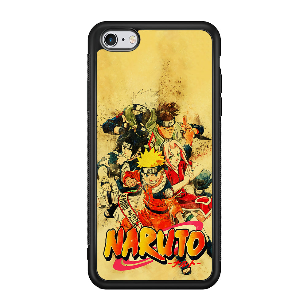 Naruto Shippuden Vintage iPhone 6 | 6s Case-Phone Case-Rubber Black (2D Case)-Altracase