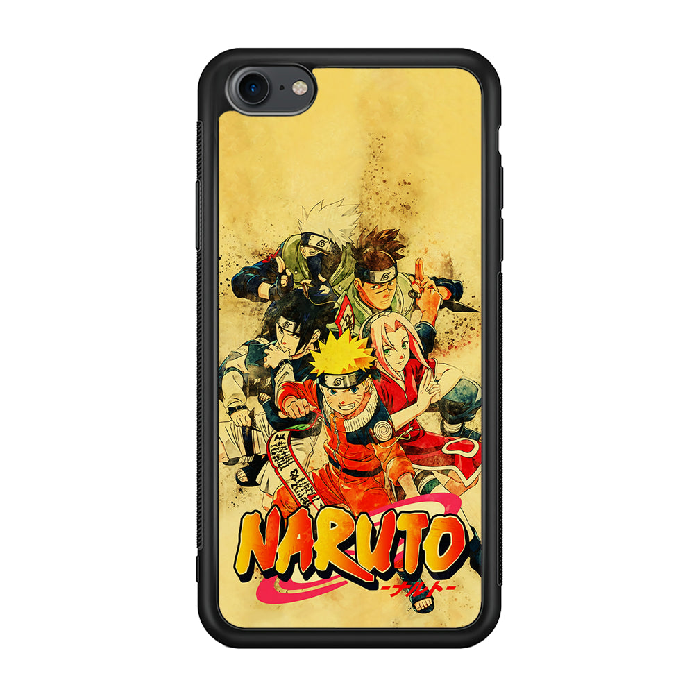 Naruto Shippuden Vintage iPhone 7 Case-Phone Case-Rubber Black (2D Case)-Altracase