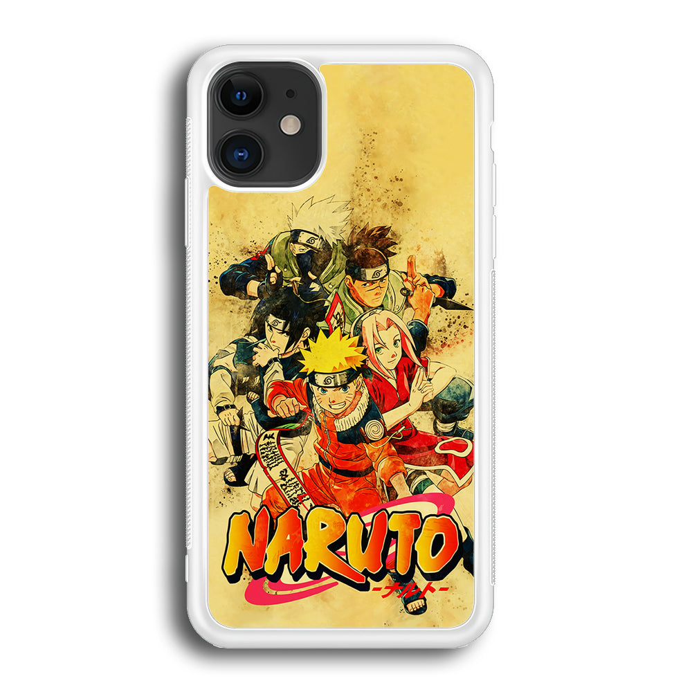 Naruto Shippuden Vintage iPhone 12 Case-Phone Case-Rubber White (2D Case)-Altracase