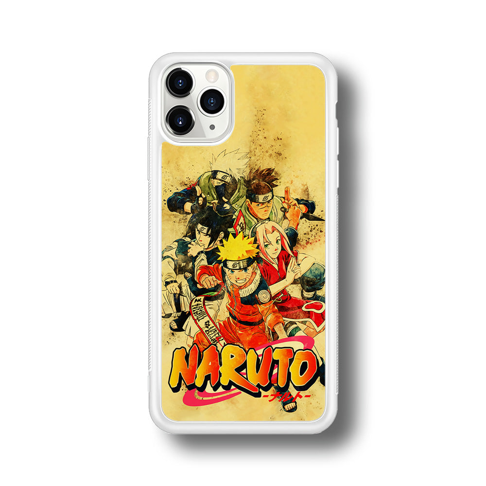Naruto Shippuden Vintage iPhone 11 Pro Max Case-Phone Case-Rubber White (2D Case)-Altracase