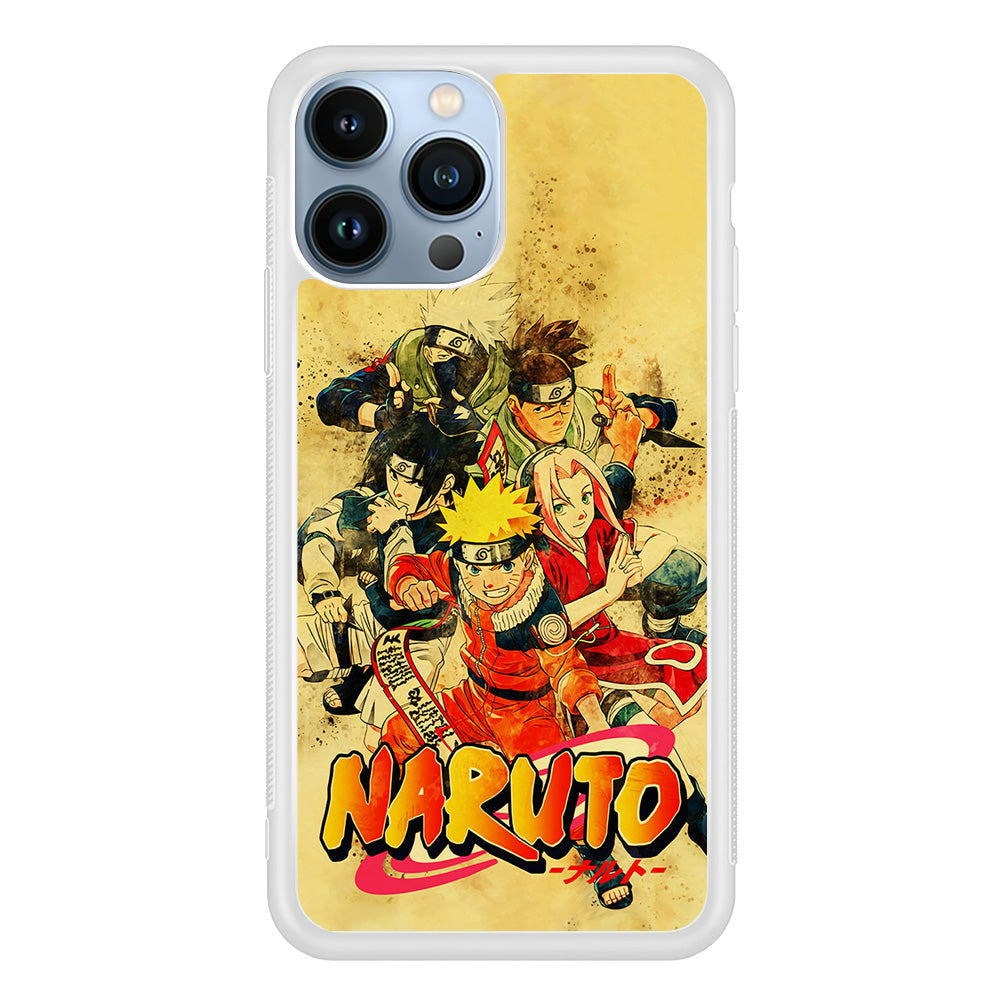 Naruto Shippuden Vintage iPhone 13 Pro Case-Phone Case-Rubber White (2D Case)-Altracase