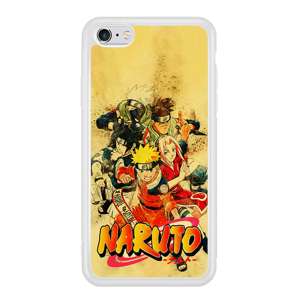 Naruto Shippuden Vintage iPhone 6 | 6s Case-Phone Case-Rubber White (2D Case)-Altracase