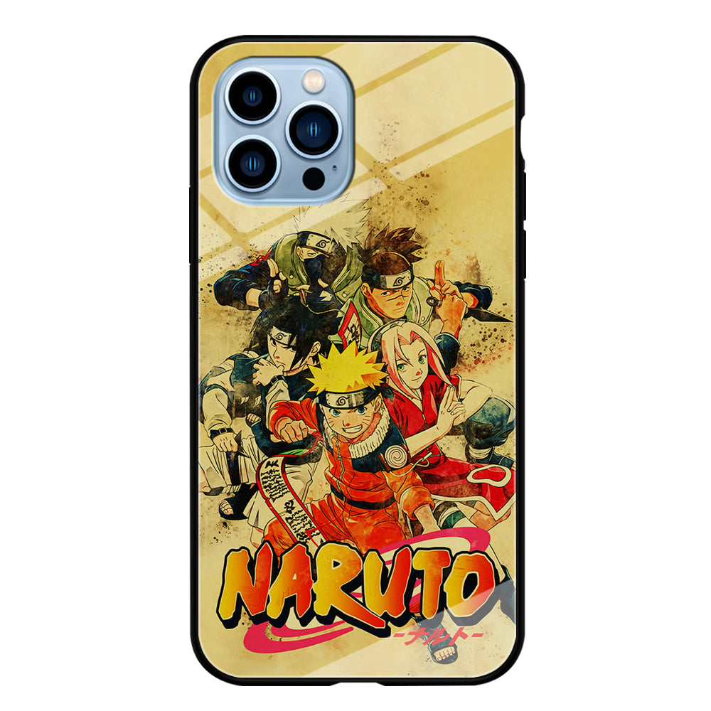 Naruto Shippuden Vintage iPhone 13 Pro Case-Phone Case-Tempered Glass Case-Altracase