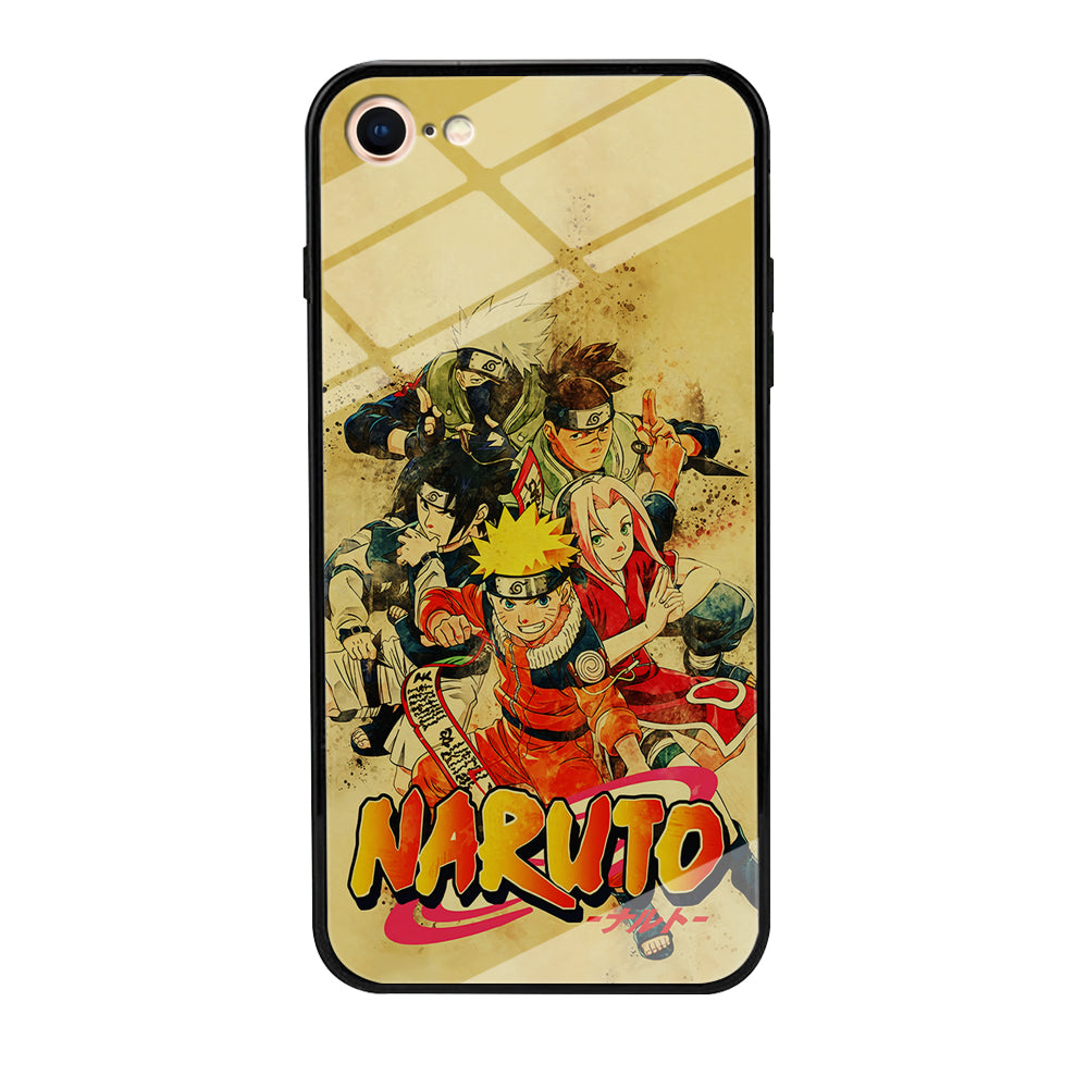 Naruto Shippuden Vintage iPhone 7 Case-Phone Case-Tempered Glass Case-Altracase