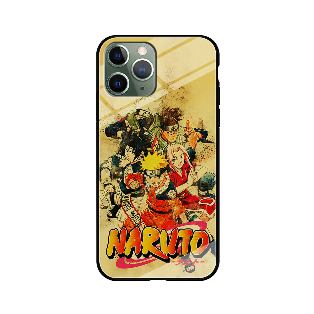 Naruto Shippuden Vintage iPhone 11 Pro Max Case-Phone Case-Tempered Glass Case-Altracase