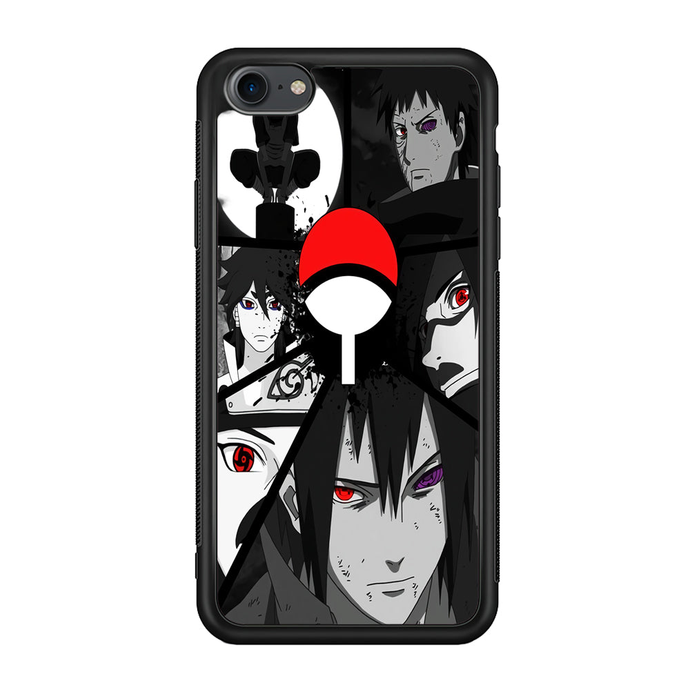 Naruto Uchiha Clan iPhone 7 Case-Phone Case-Rubber Black (2D Case)-Altracase