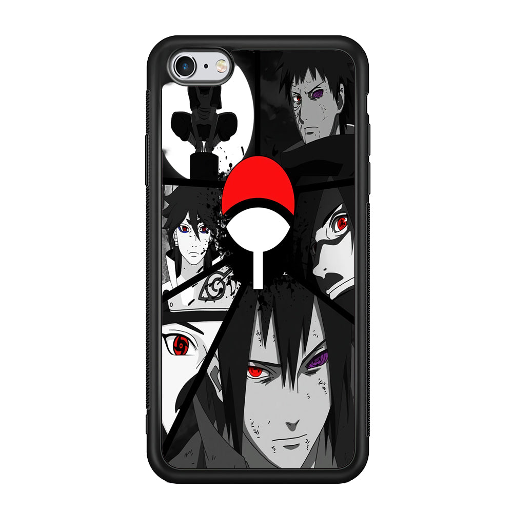 Naruto Uchiha Clan iPhone 6 | 6s Case-Phone Case-Rubber Black (2D Case)-Altracase