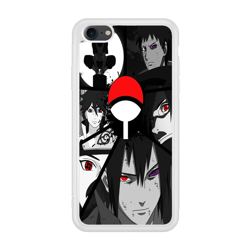 Naruto Uchiha Clan iPhone 7 Case-Phone Case-Rubber White (2D Case)-Altracase