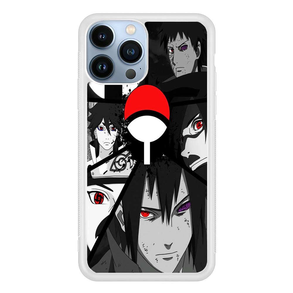 Naruto Uchiha Clan iPhone 13 Pro Case-Phone Case-Rubber White (2D Case)-Altracase