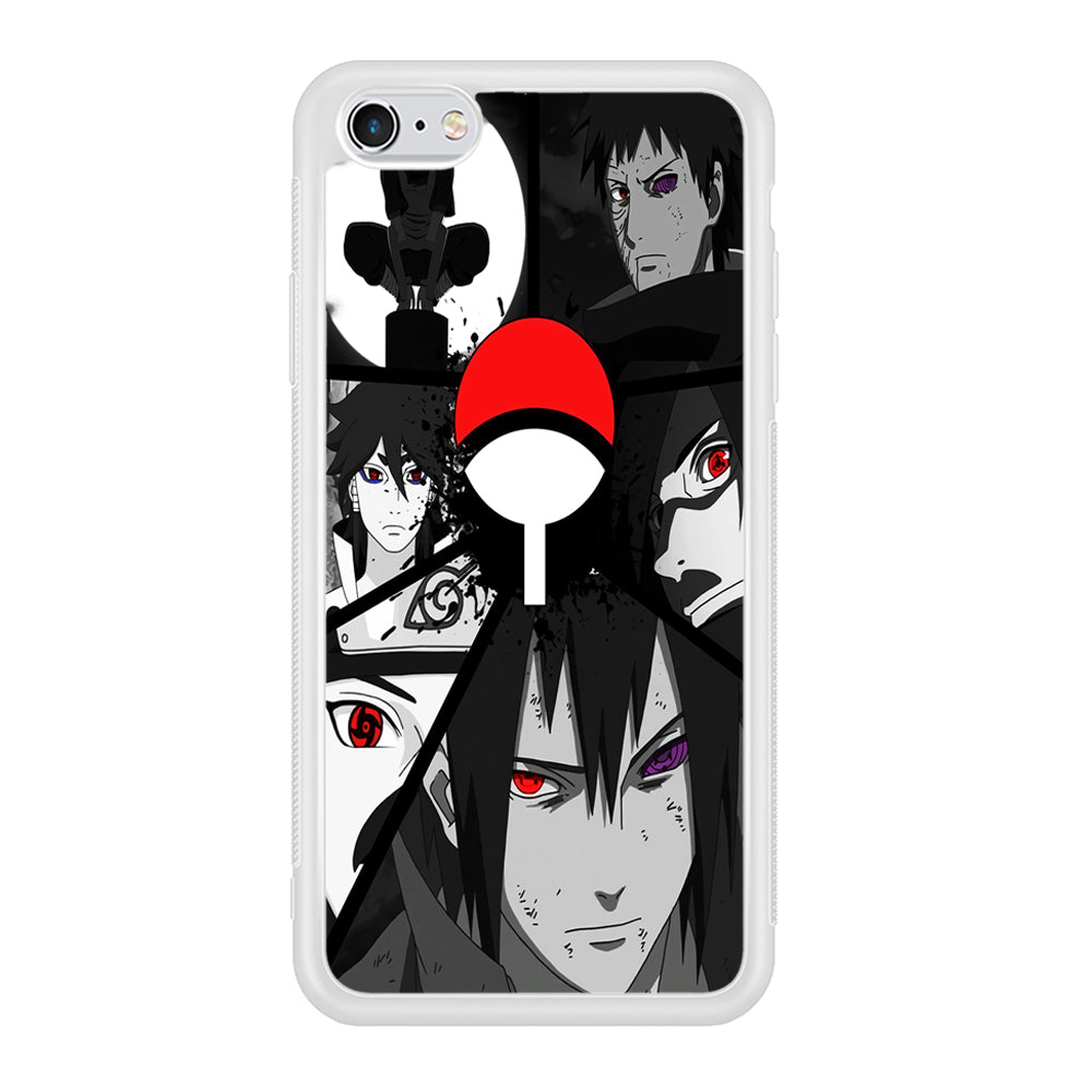 Naruto Uchiha Clan iPhone 6 | 6s Case-Phone Case-Rubber White (2D Case)-Altracase