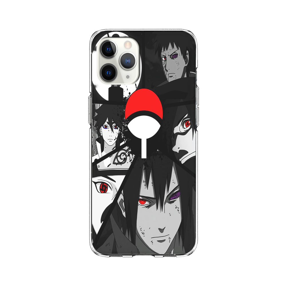Naruto Uchiha Clan iPhone 11 Pro Max Case-Phone Case-Clear Soft Case-Altracase