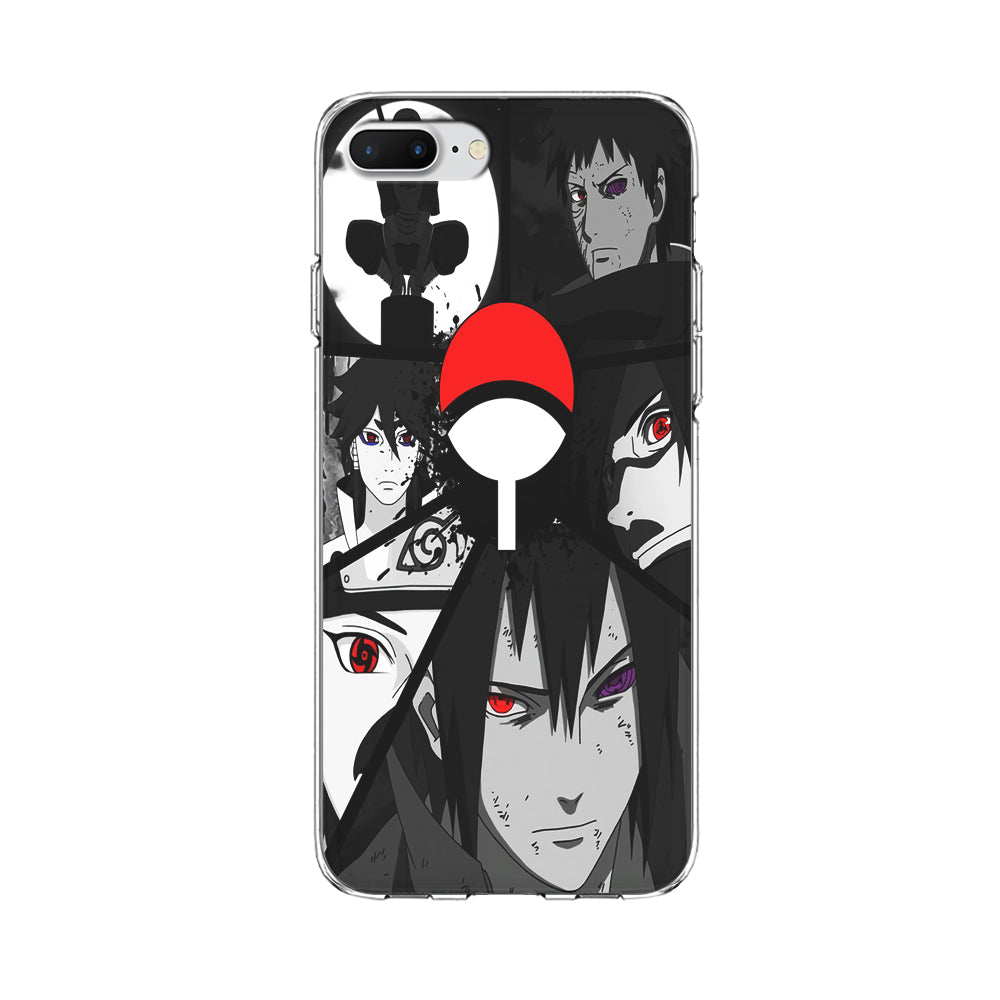 Naruto Uchiha Clan iPhone 8 Plus Case-Phone Case-Clear Soft Case-Altracase