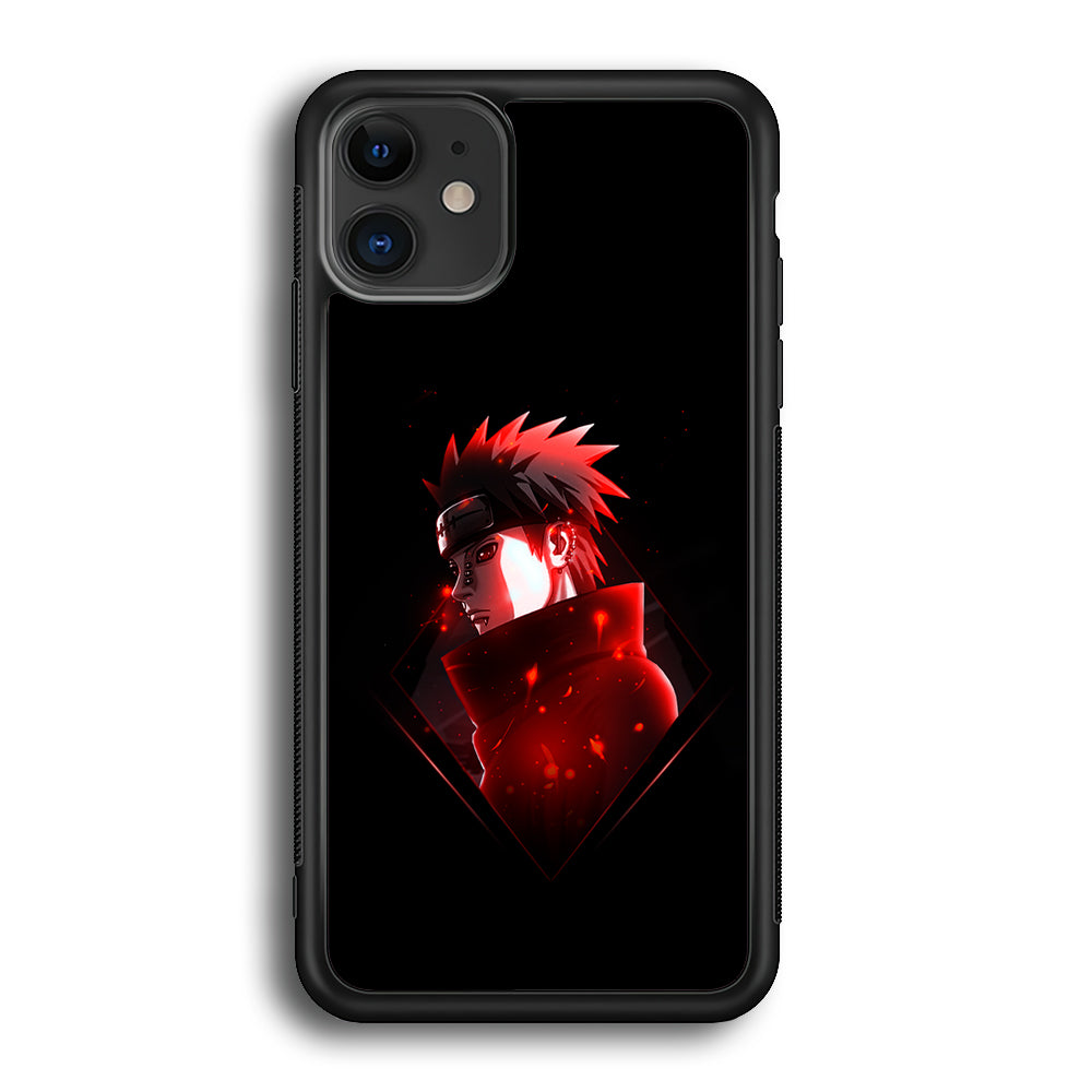 Naruto Yahiko Art iPhone 12 Case-Phone Case-Rubber Black (2D Case)-Altracase
