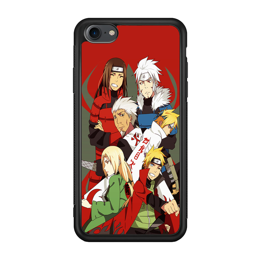 Naruto all hokages iPhone 7 Case-Phone Case-Rubber Black (2D Case)-Altracase