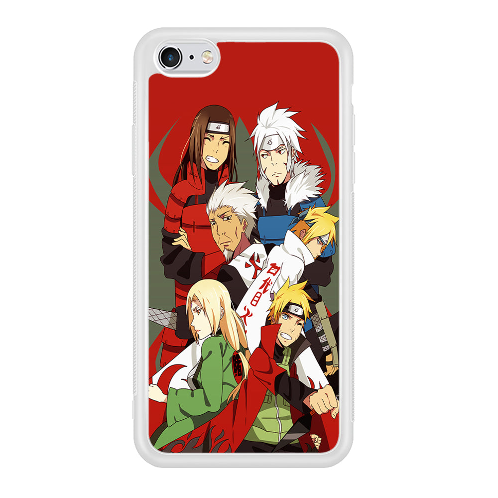 Naruto all hokages iPhone 6 | 6s Case-Phone Case-Rubber White (2D Case)-Altracase