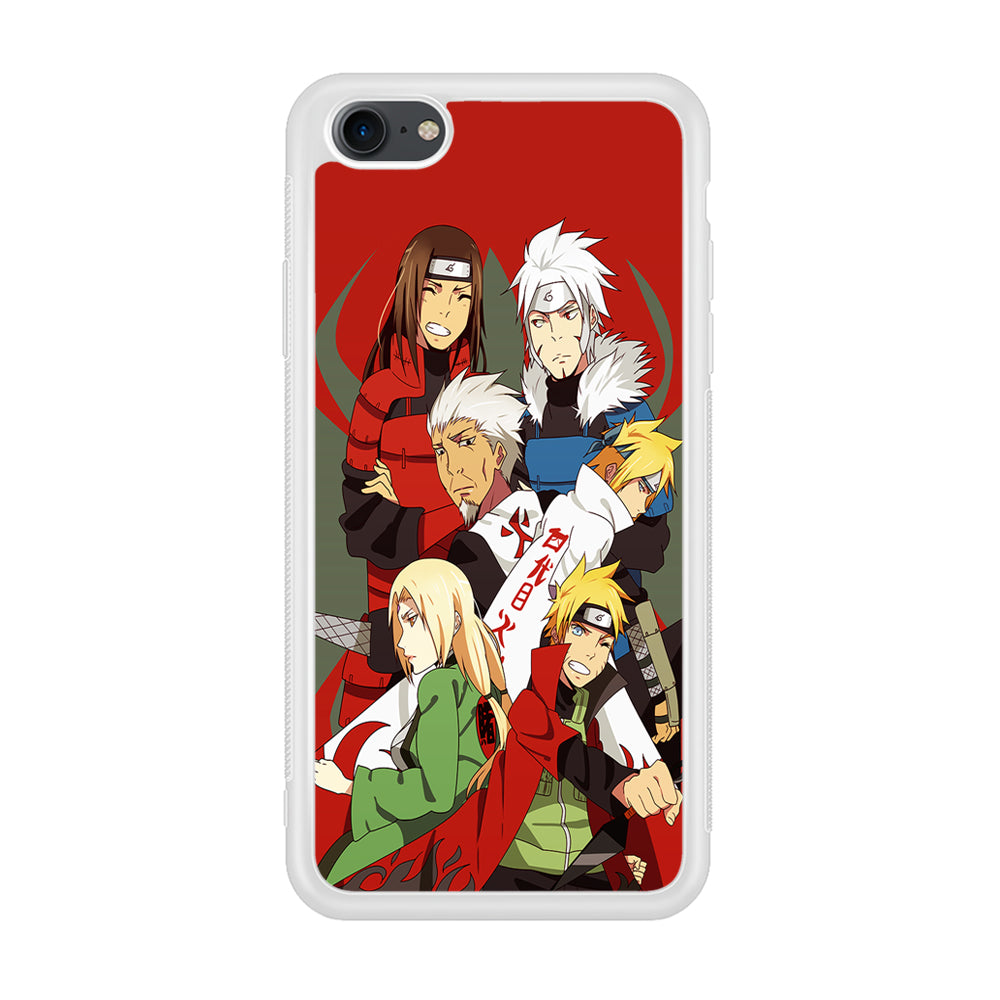 Naruto all hokages iPhone 7 Case-Phone Case-Rubber White (2D Case)-Altracase