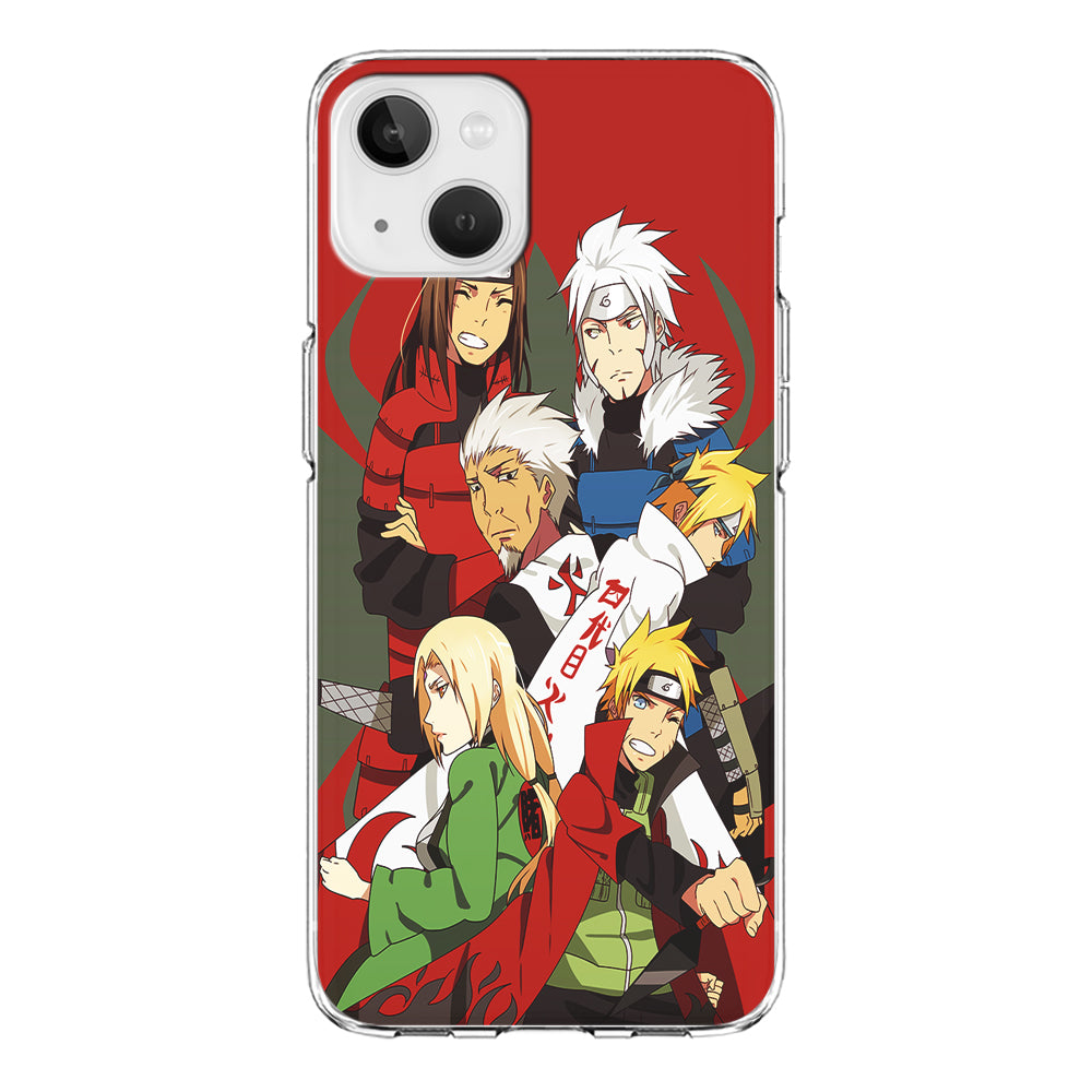 Naruto all hokages iPhone 13 Mini Case-Phone Case-Clear Soft Case-Altracase