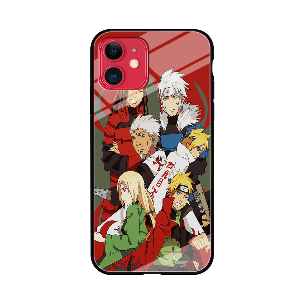 Naruto all hokages iPhone 11 Case-Phone Case-Tempered Glass Case-Altracase