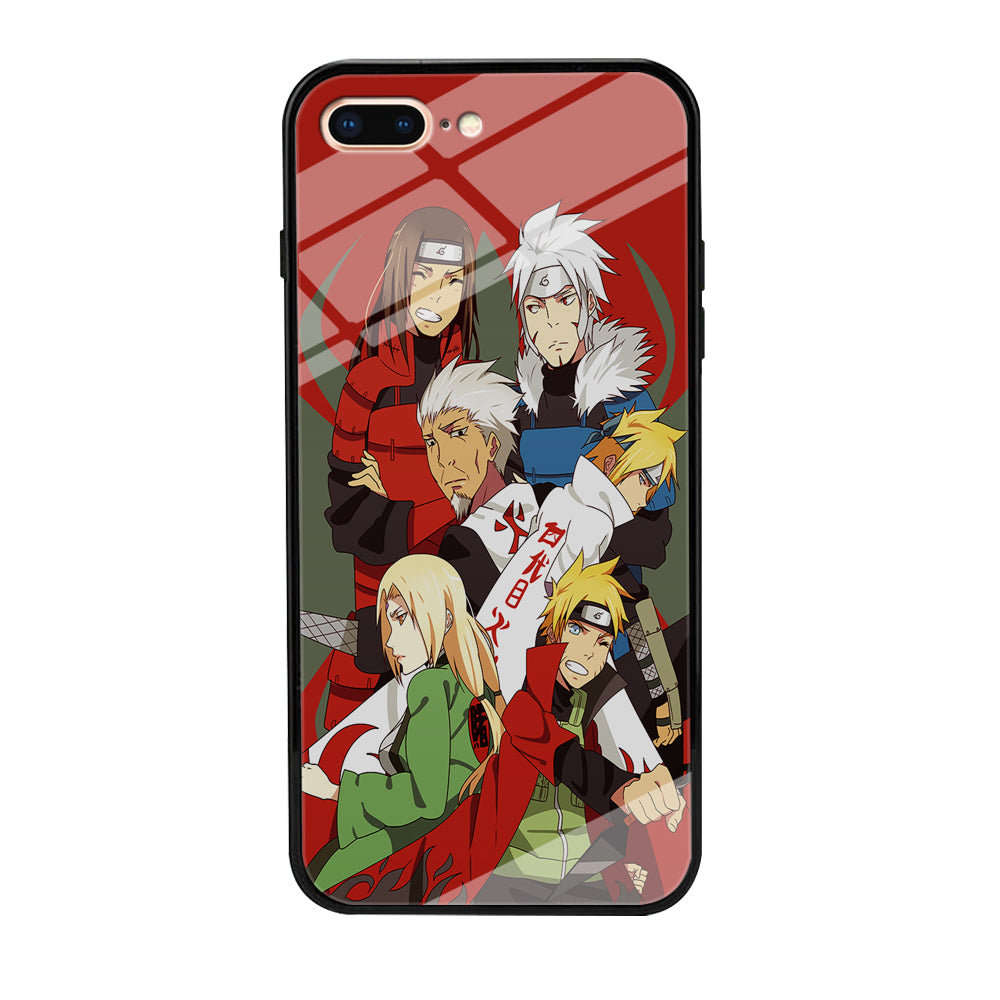 Naruto all hokages iPhone 8 Plus Case-Phone Case-Tempered Glass Case-Altracase