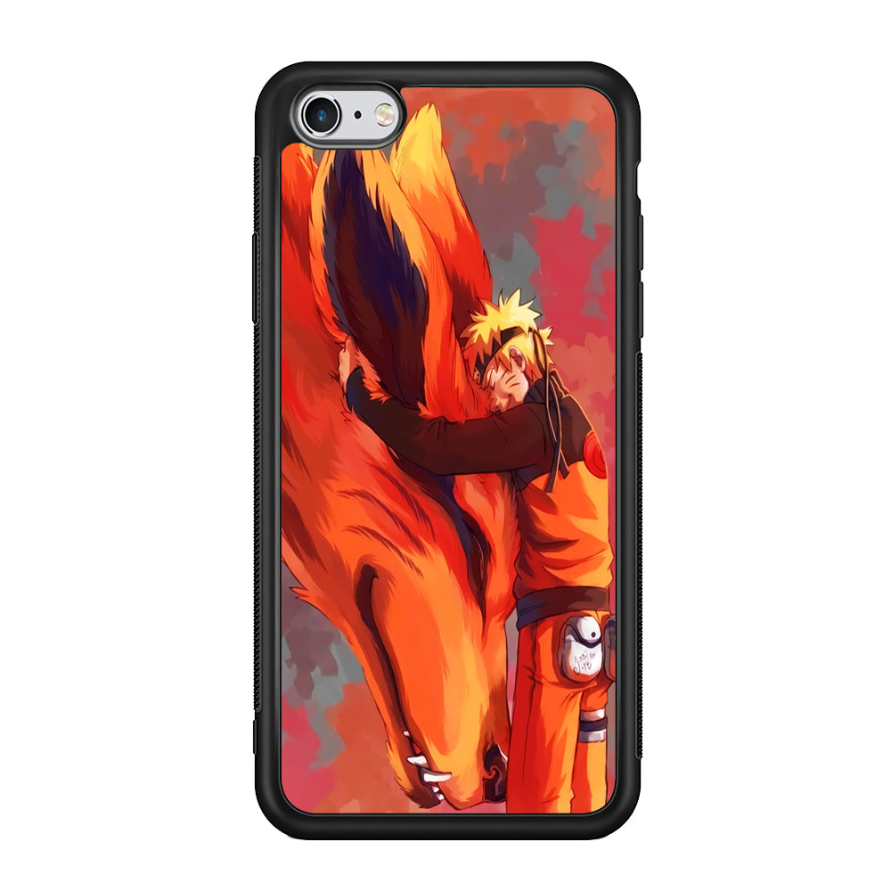 Naruto and Kurama iPhone 6 Plus | 6s Plus Case-Phone Case-Rubber Black (2D Case)-Altracase