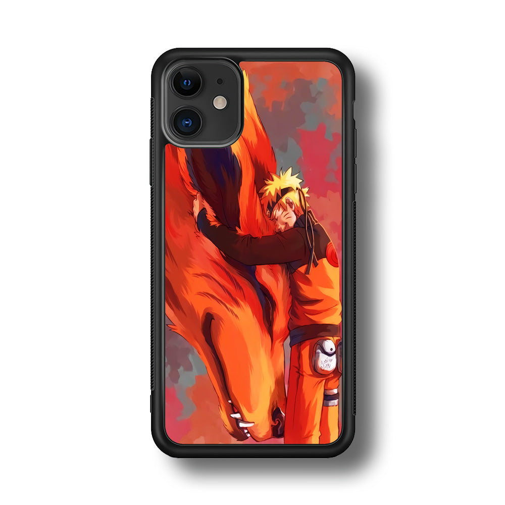 Naruto and Kurama iPhone 11 Case-Phone Case-Rubber Black (2D Case)-Altracase