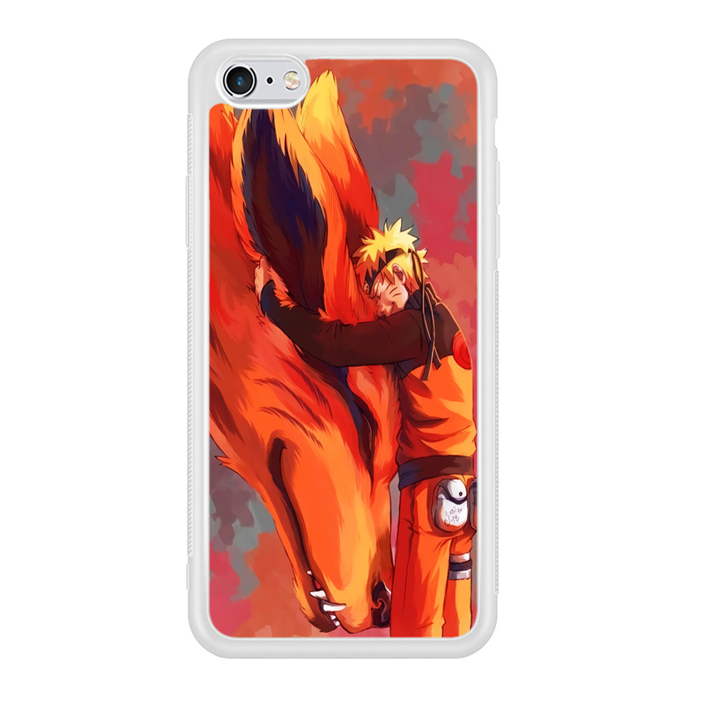 Naruto and Kurama iPhone 6 Plus | 6s Plus Case-Phone Case-Rubber White (2D Case)-Altracase