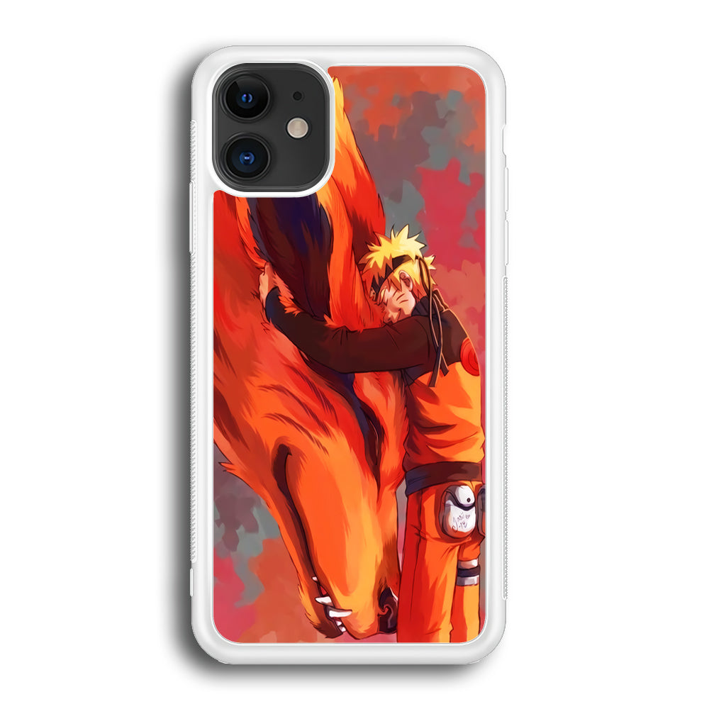 Naruto and Kurama iPhone 12 Case-Phone Case-Rubber White (2D Case)-Altracase