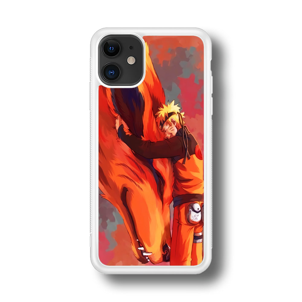Naruto and Kurama iPhone 11 Case-Phone Case-Rubber White (2D Case)-Altracase