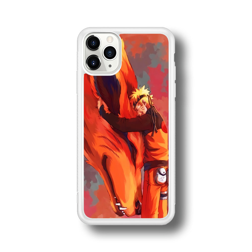 Naruto and Kurama iPhone 11 Pro Max Case-Phone Case-Rubber White (2D Case)-Altracase