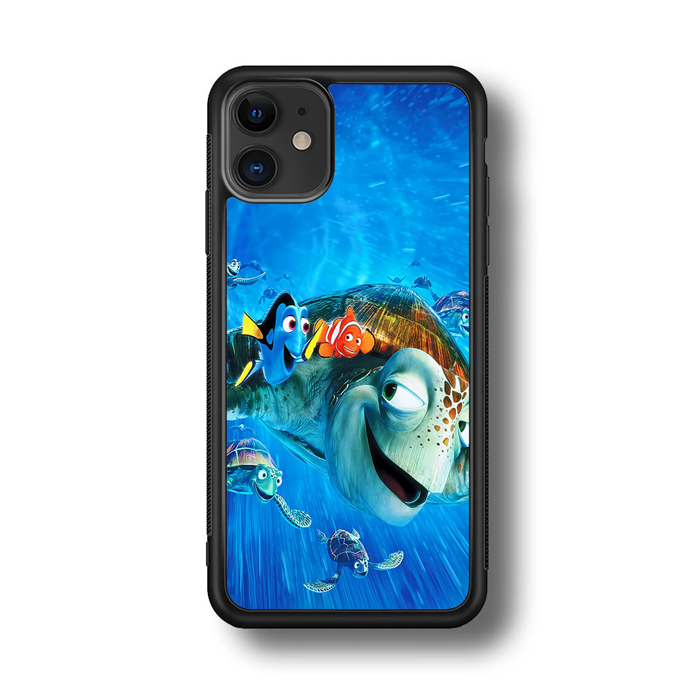 Nemo Dorry and Turtles iPhone 11 Case-Phone Case-Rubber Black (2D Case)-Altracase
