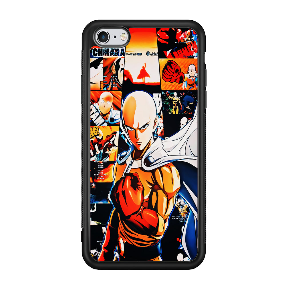 OPM Saitama Aesthetic iPhone 6 | 6s Case-Phone Case-Rubber Black (2D Case)-Altracase