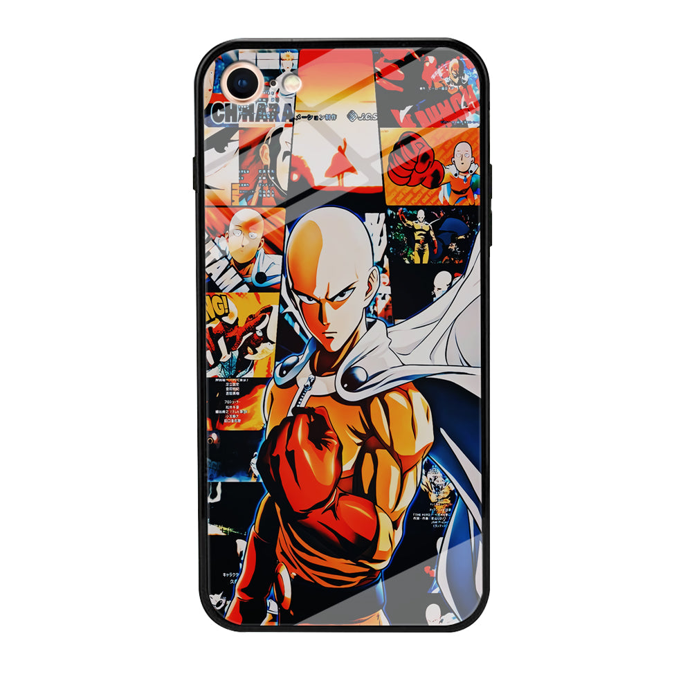 OPM Saitama Aesthetic iPhone 7 Case-Phone Case-Tempered Glass Case-Altracase