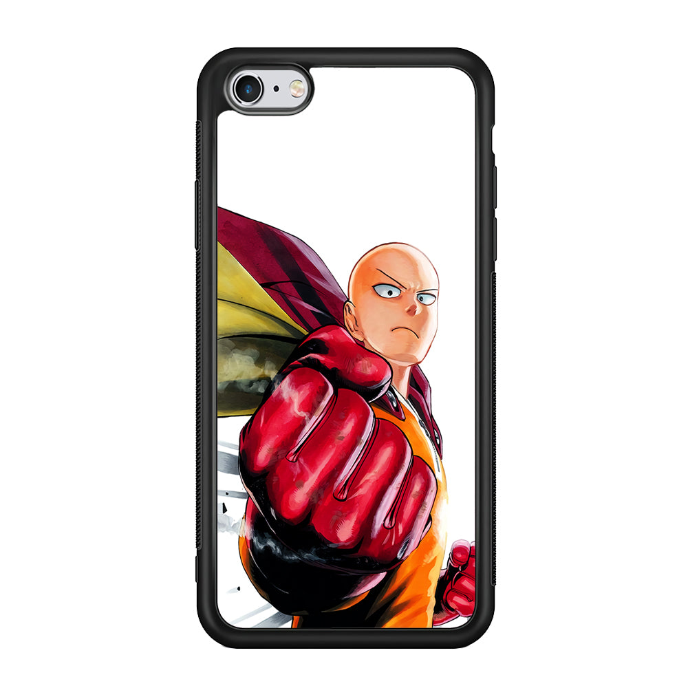 OPM Saitama Strong Punch iPhone 6 | 6s Case-Phone Case-Rubber Black (2D Case)-Altracase
