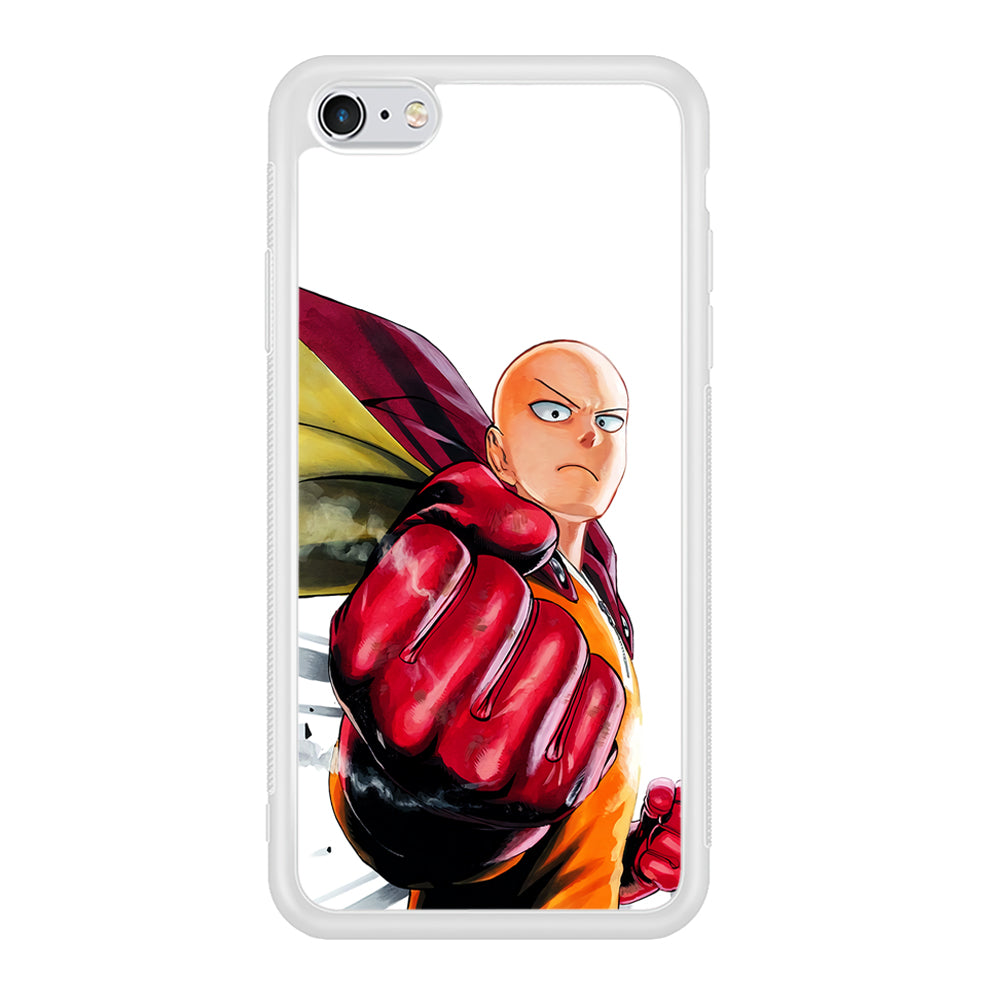 OPM Saitama Strong Punch iPhone 6 | 6s Case-Phone Case-Rubber White (2D Case)-Altracase