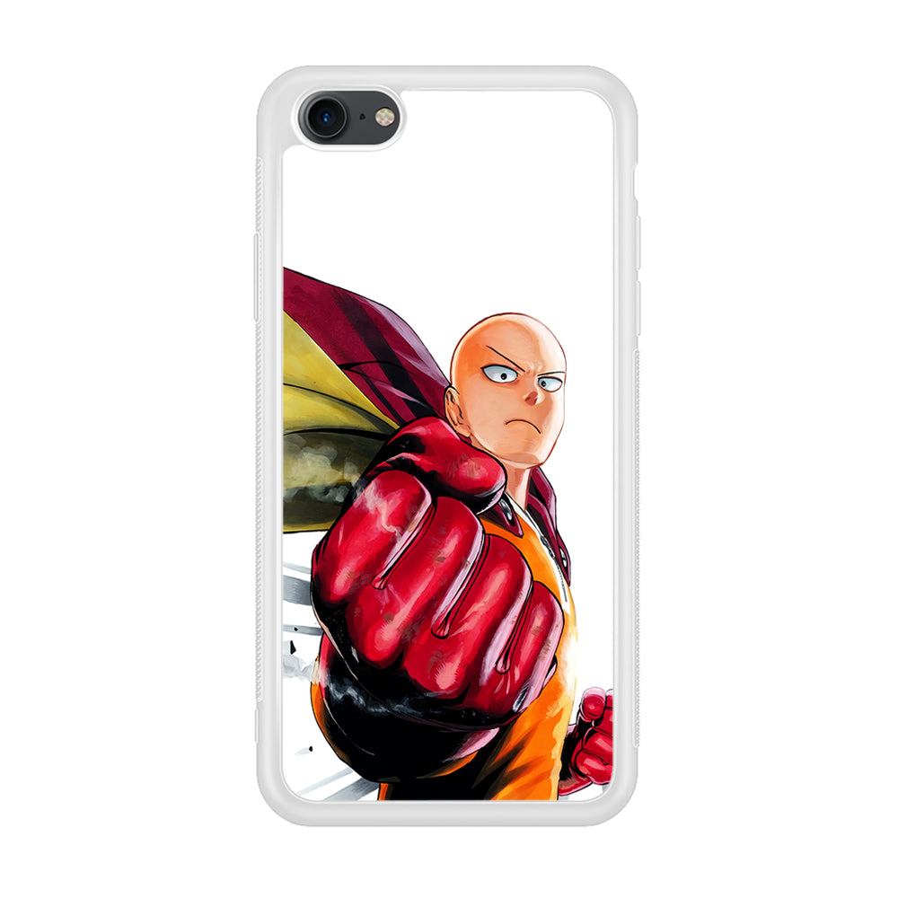 OPM Saitama Strong Punch iPhone 7 Case-Phone Case-Rubber White (2D Case)-Altracase
