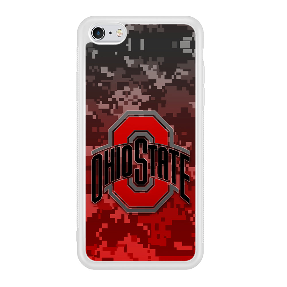 Ohio State Pixel Art iPhone 6 | 6s Case-Phone Case-Rubber White (2D Case)-Altracase