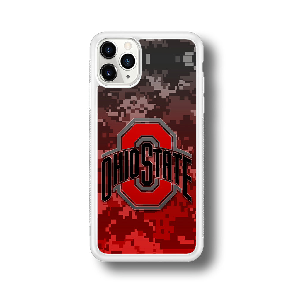 Ohio State Pixel Art iPhone 11 Pro Max Case-Phone Case-Rubber White (2D Case)-Altracase