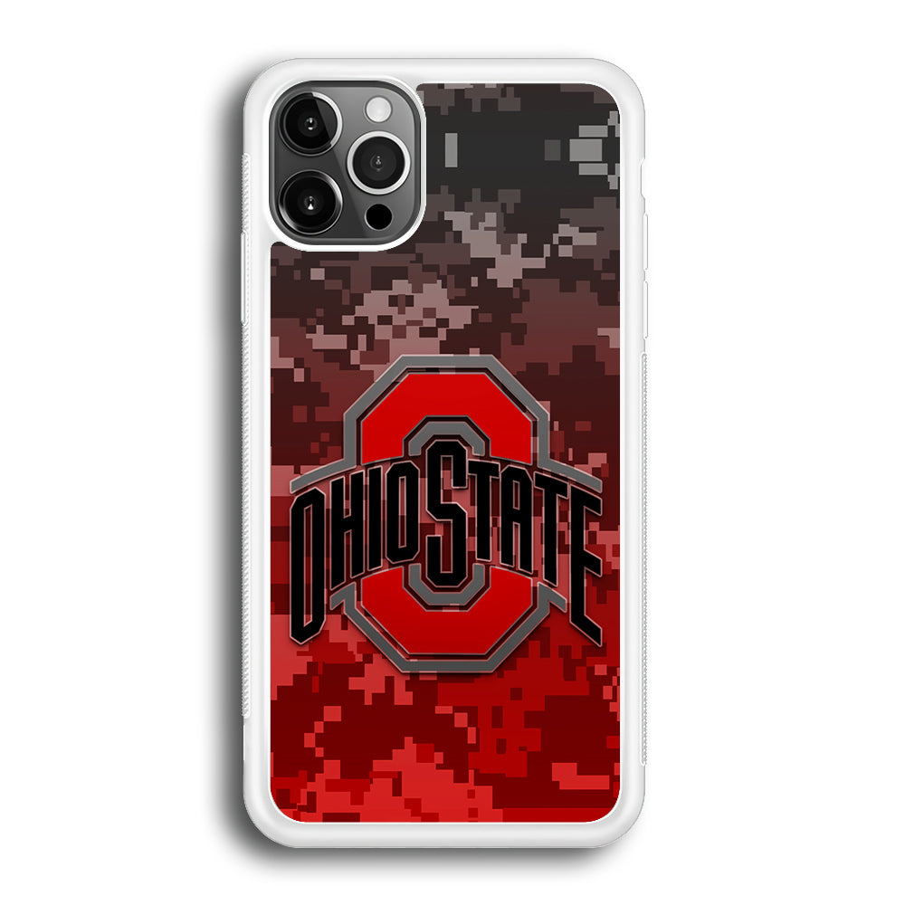 Ohio State Pixel Art iPhone 12 Pro Case-Phone Case-Rubber White (2D Case)-Altracase