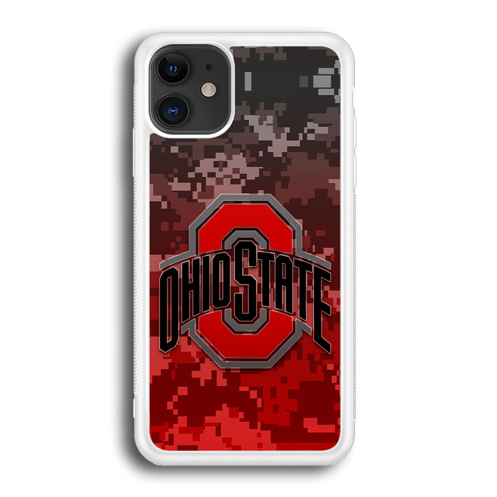 Ohio State Pixel Art iPhone 12 Mini Case-Phone Case-Rubber White (2D Case)-Altracase