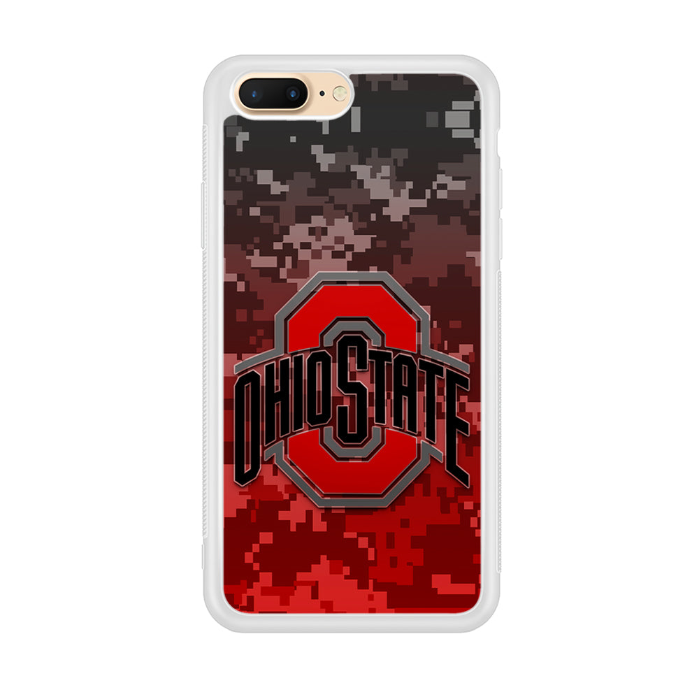 Ohio State Pixel Art iPhone 8 Plus Case-Phone Case-Rubber White (2D Case)-Altracase