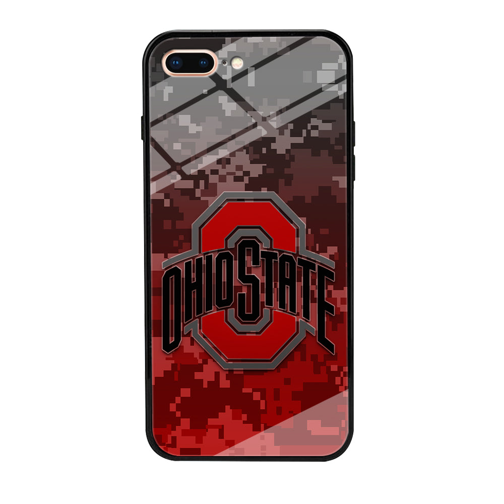 Ohio State Pixel Art iPhone 8 Plus Case-Phone Case-Tempered Glass Case-Altracase