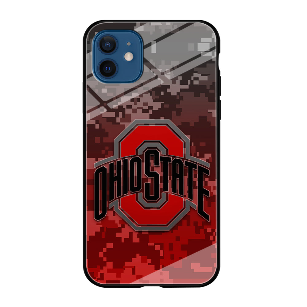 Ohio State Pixel Art iPhone 12 Mini Case-Phone Case-Tempered Glass Case-Altracase