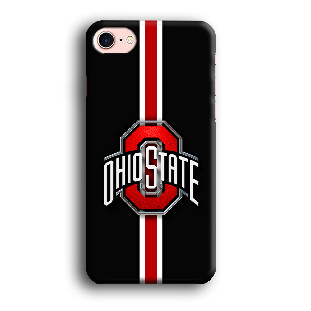 Ohio State White Red Line iPhone 8 Case-Phone Case-3D Case-Altracase