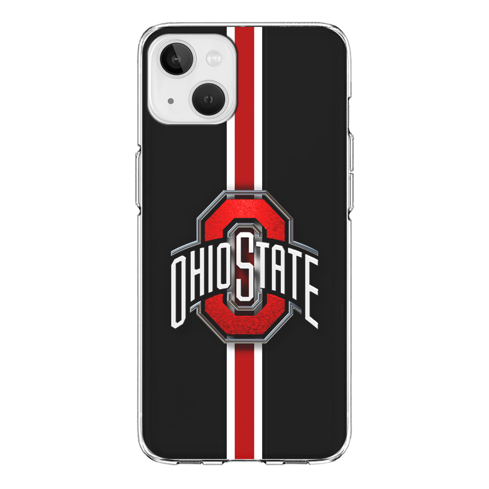 Ohio State White Red Line iPhone 13 Mini Case-Phone Case-Clear Soft Case-Altracase