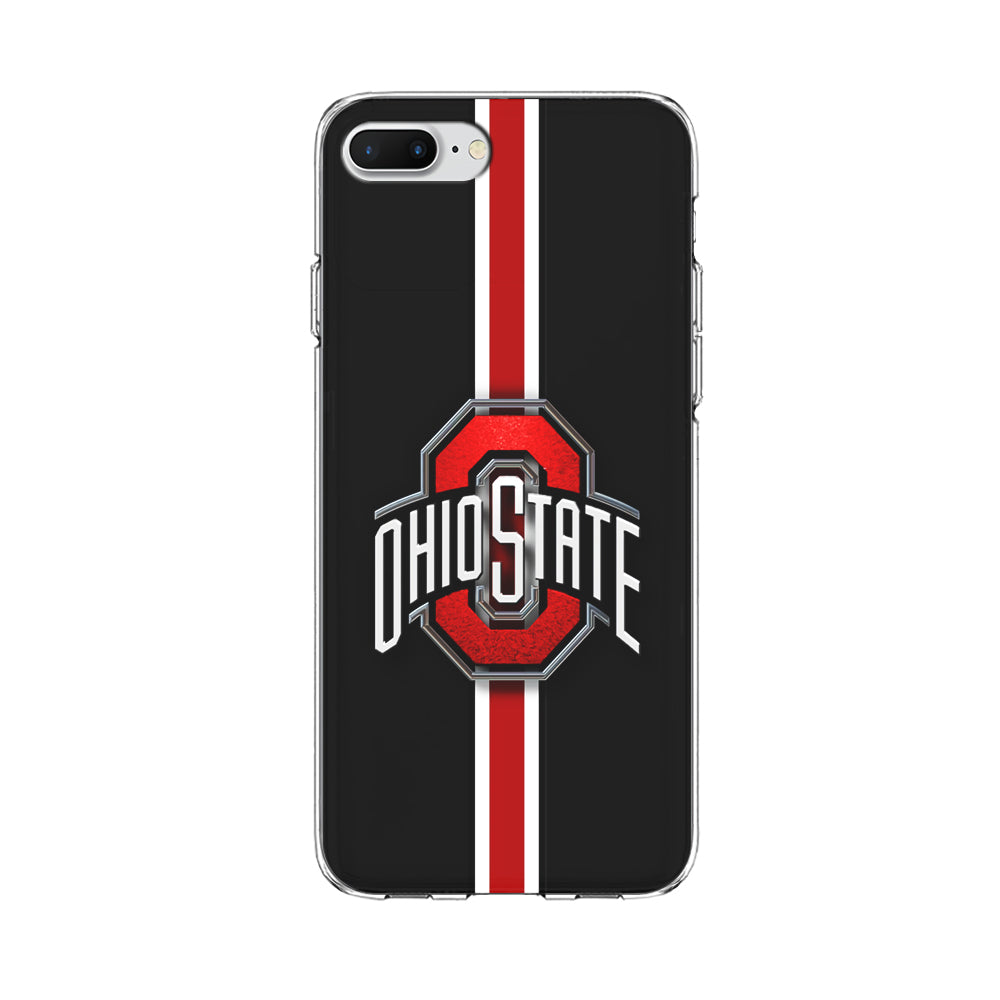 Ohio State White Red Line iPhone 7 Plus Case-Phone Case-Clear Soft Case-Altracase