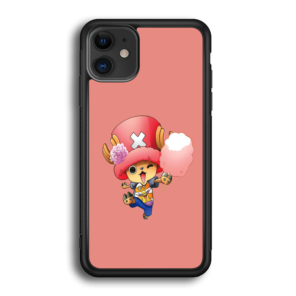 One Piece - Tony Tony Chopper 002 iPhone 12 Case-Phone Case-Rubber Black (2D Case)-Altracase
