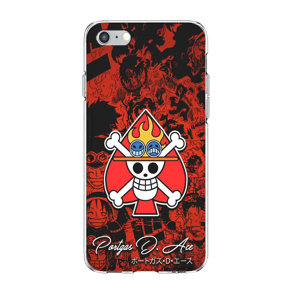 One Piece Ace Logo Comic iPhone 6 | 6s Case-Phone Case-Clear Soft Case-Altracase