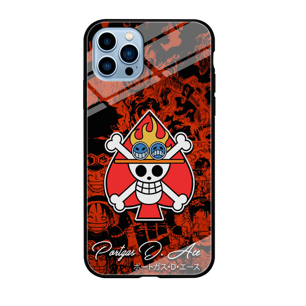 One Piece Ace Logo Comic iPhone 12 Pro Max Case-Phone Case-Tempered Glass Case-Altracase
