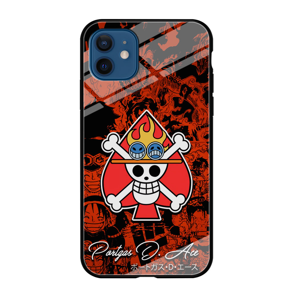 One Piece Ace Logo Comic iPhone 12 Case-Phone Case-Tempered Glass Case-Altracase