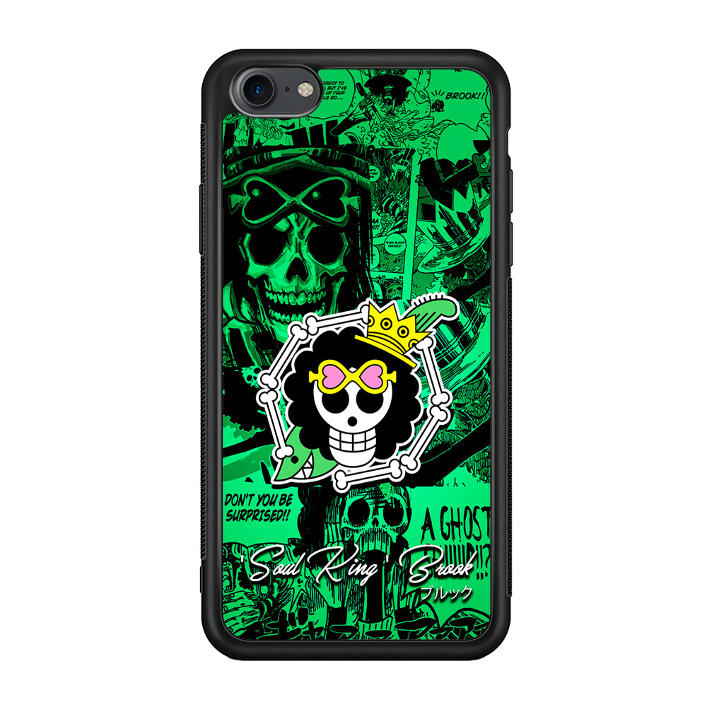 One Piece Brook Logo Comic iPhone 7 Case-Phone Case-Rubber Black (2D Case)-Altracase